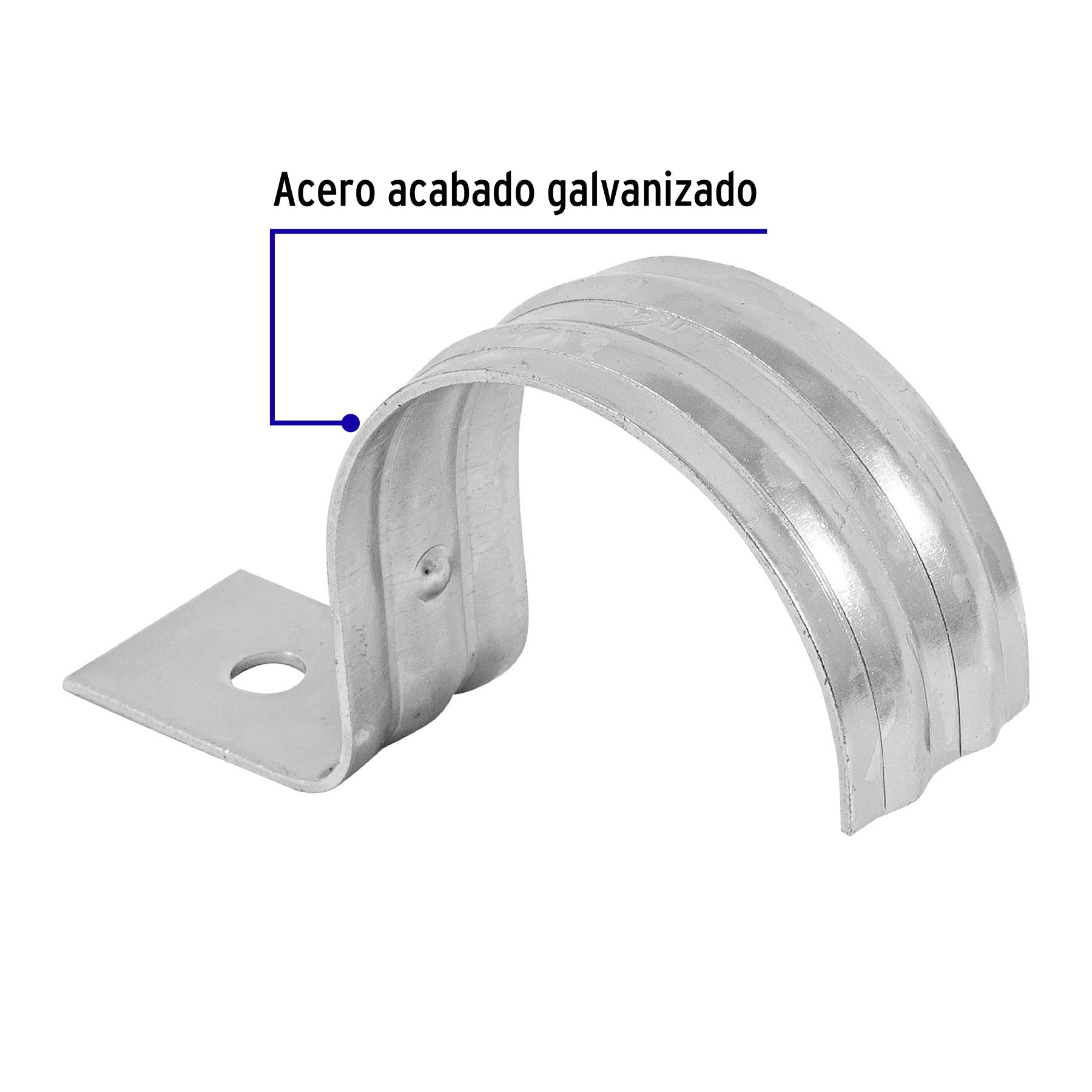 Bolsa con 5 abrazaderas 2' tipo uña para tubo, Volteck AU-2 46042 MM00