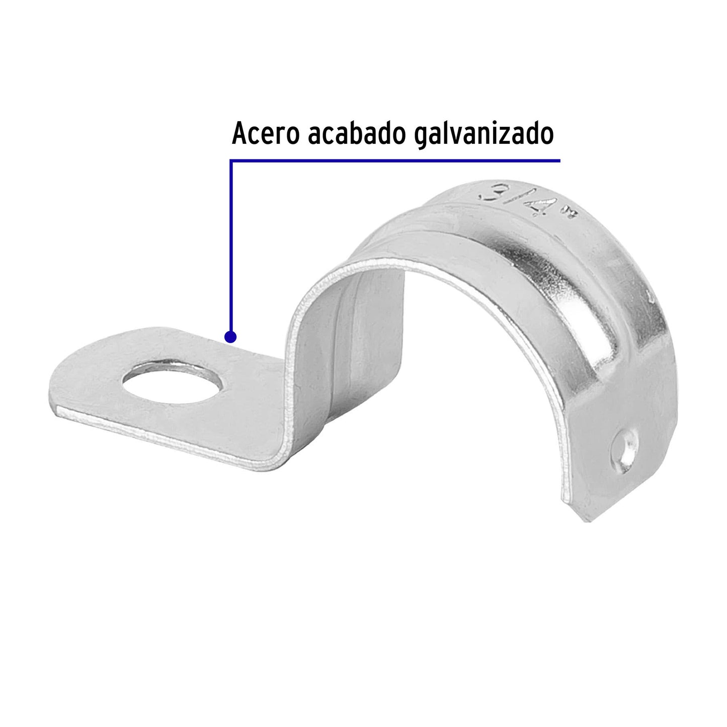 Bolsa con 10 abrazaderas 3/4' tipo uña para tubo, Volteck AU-3/4 46921 MM00