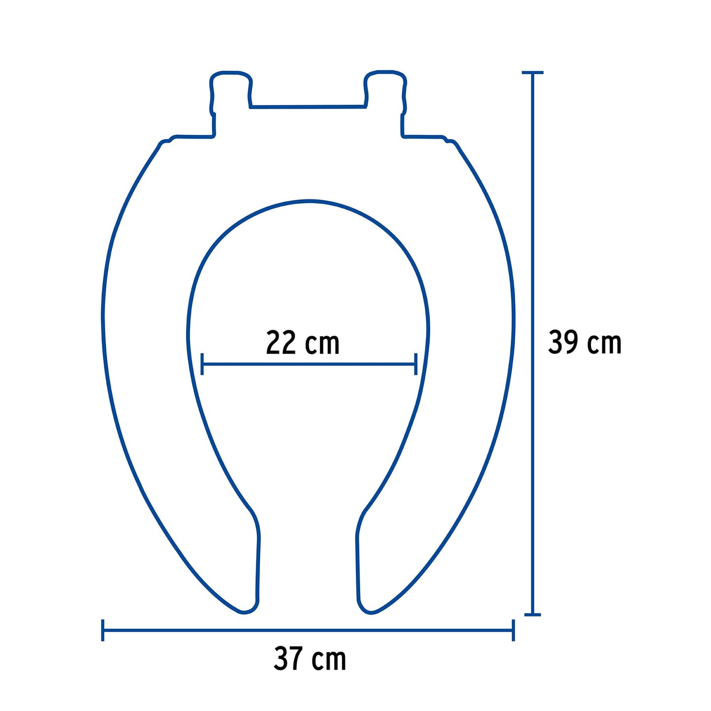 Asiento redondo para WC, abierto, blanco, Foset AWC-40B 49903 MM1