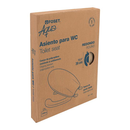 Asiento redondo para WC, abierto, beige, Foset AWC-40C 47033 MM1