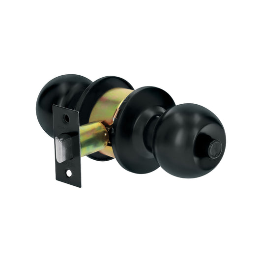 Cerradura tipo esfera, cilíndrico, baño, negro, Basic BAL-NE-BP 28139 MM00