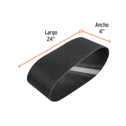 1 banda de lija 4 x 24' p/vidrio grano 100 en paquete de 5 BALI-4100V 17907 MM00