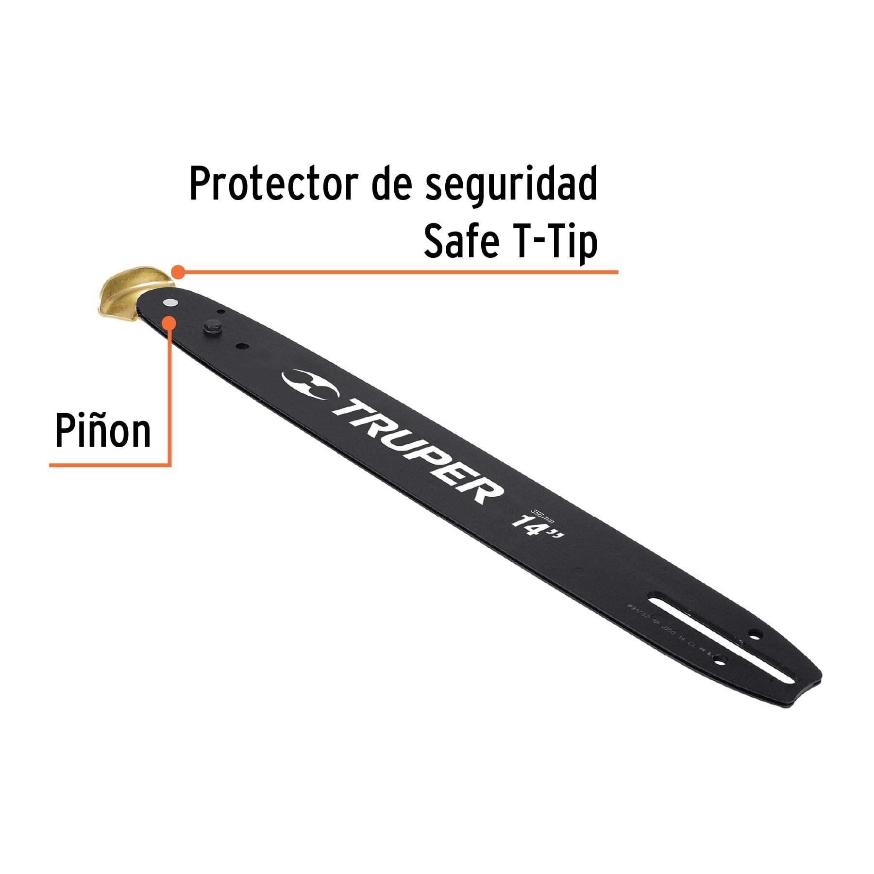 Barra de repuesto 14' para motosierra a gasolina, Truper BAMO-3814 16631 MM00