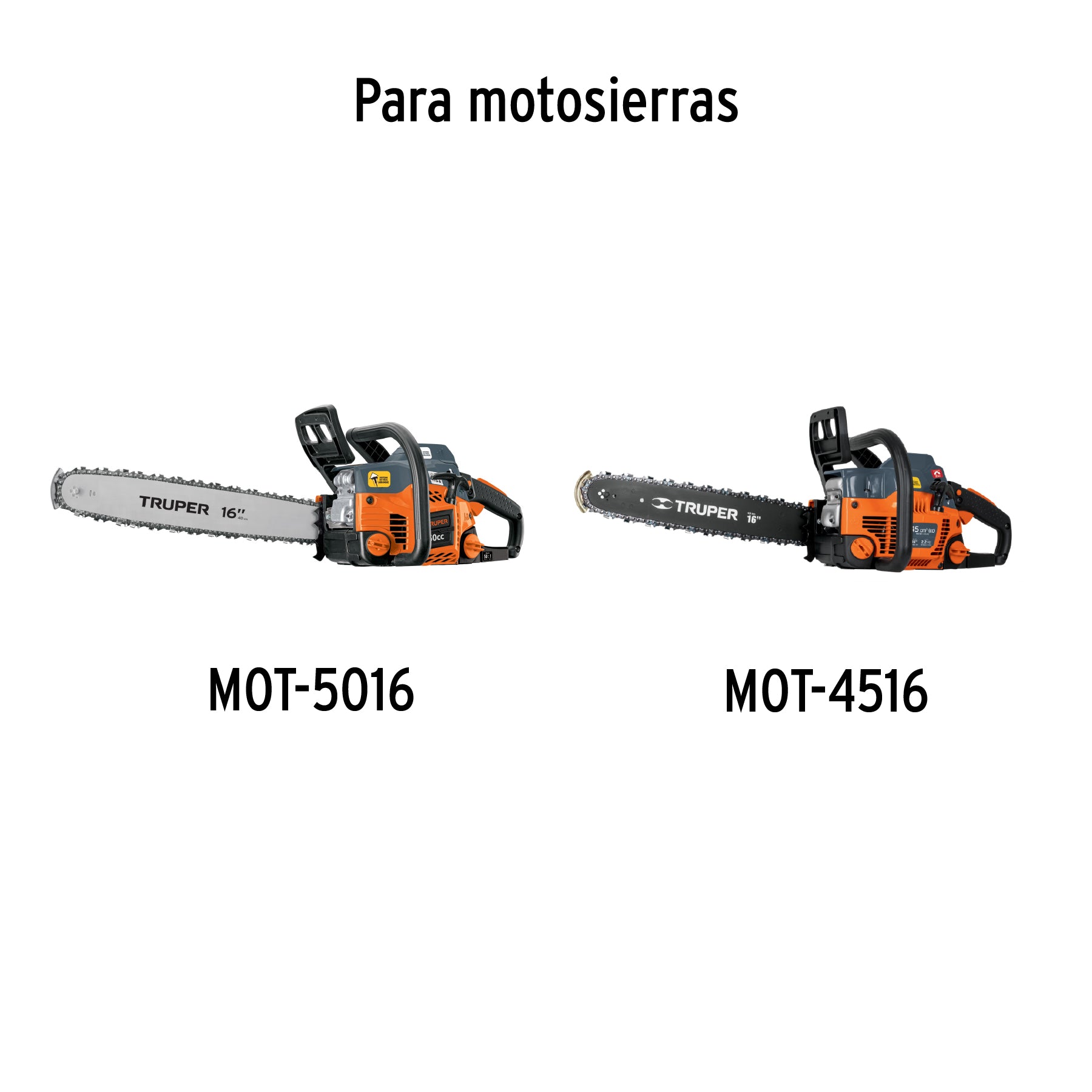 Barra de repuesto 16' para motosierra a gasolina, Truper BAMO-5016 16632 MM00