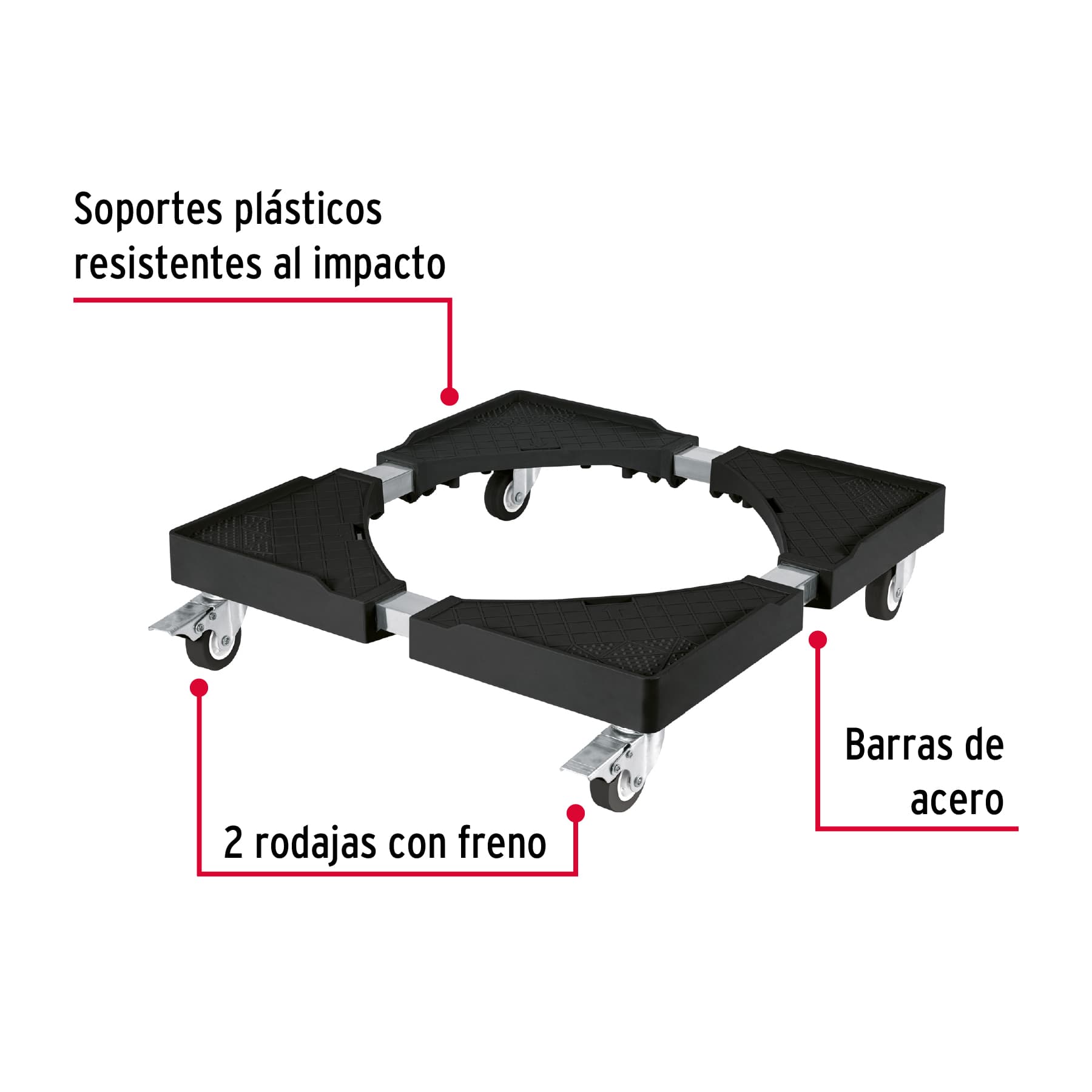 Base universal con ruedas para línea blanca, Fiero BARU-45 49301 MM00