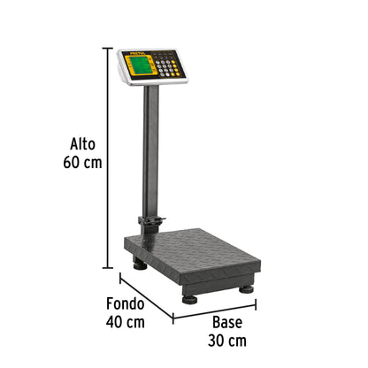 Báscula electrónica de plataforma, plegable, 100 kg. Pretul BAS-100PLAP 28461 MM00