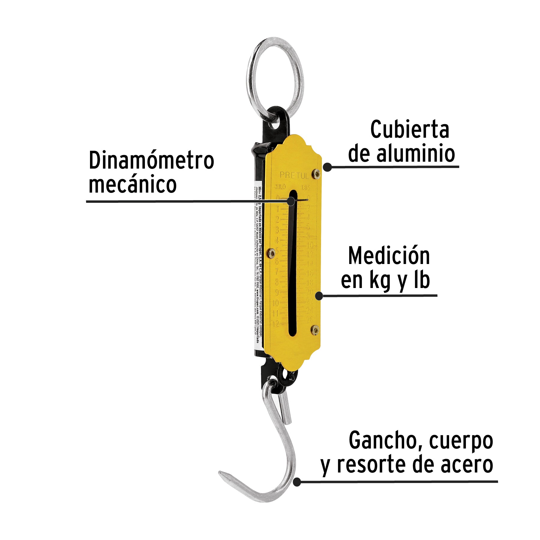 Báscula capacidad 12 kg romana de resorte, Pretul BAS-12P 21252 MM00