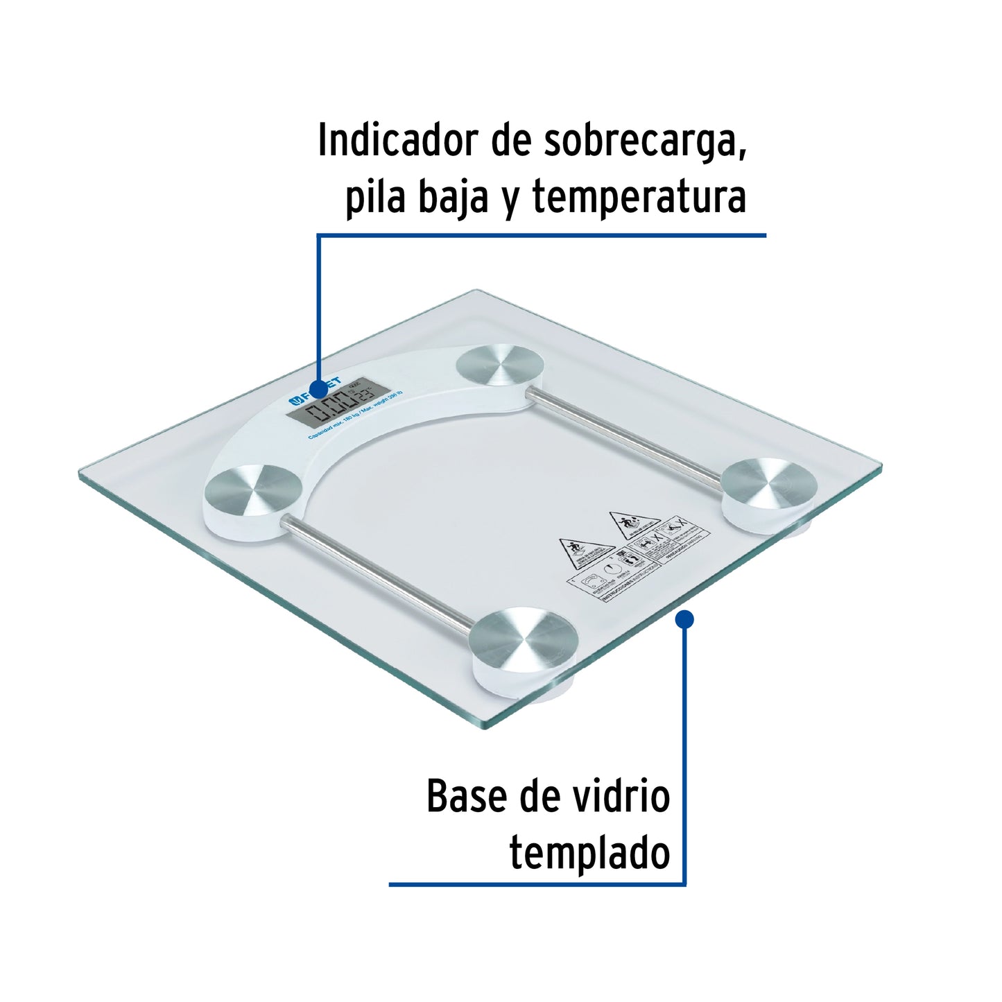 Báscula digital 180kg para baño, Foset BASC-180T 48526 MM0