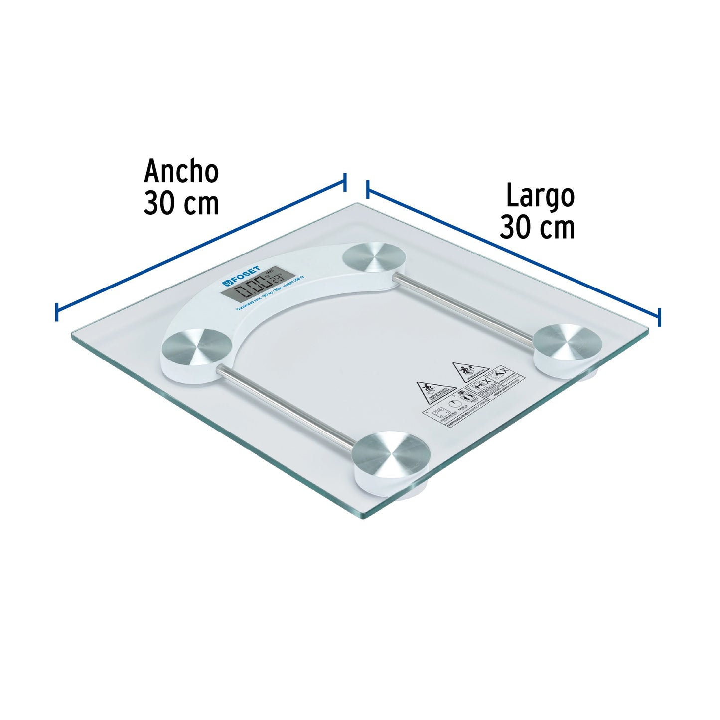 Báscula digital 180kg para baño, Foset BASC-180T 48526 MM0