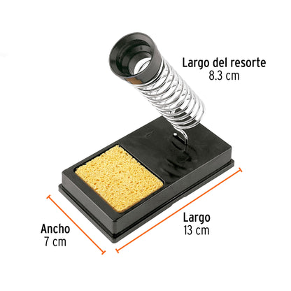 Base para cautín tipo lápiz con limpiador de esponja, Truper BASE-CAU 17556 MM00