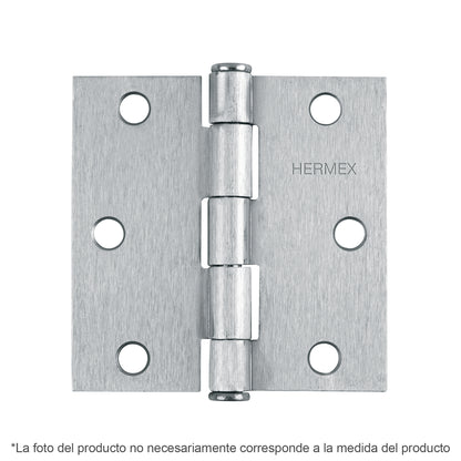 Bisagra cuadrada 2', cromo mate, cabeza plana, Hermex BC-203P 43259 MM0