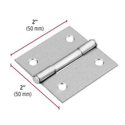 Bisagra cuadrada 2', cromo mate, cabeza plana, Hermex BC-203P 43259 MM0