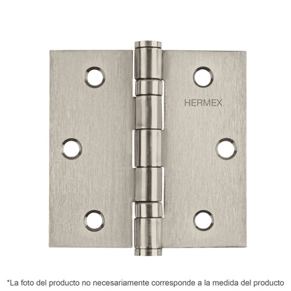 Bisagra cuadrada 2' acero inox, cabeza plana, Hermex BC-204P 43225 MM00