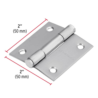 Bisagra cuadrada 2' acero inox, cabeza plana, Hermex BC-204P 43225 MM00