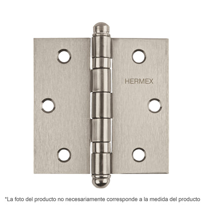 Bisagra cuadrada 2' acero inox, cabeza redonda, Hermex BC-204R 43220 MM00