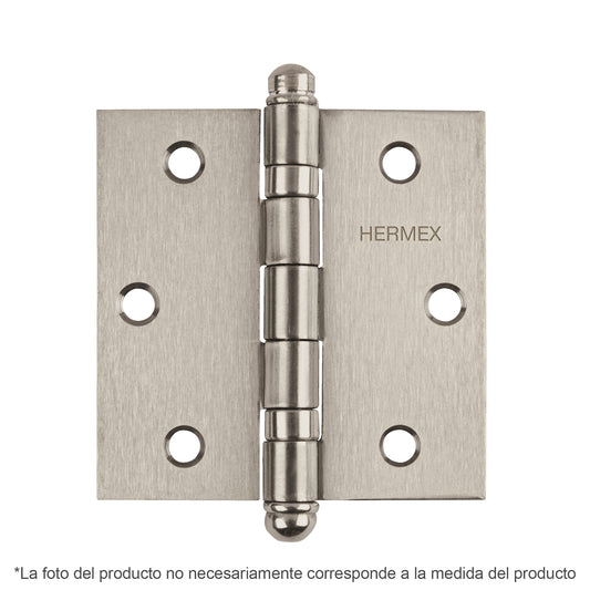 Bisagra cuadrada 2' acero inox, cabeza redonda, Hermex BC-204R 43220 MM00