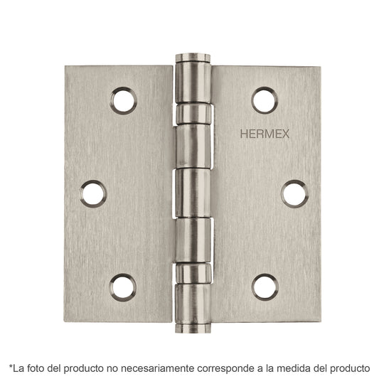 Bisagra cuadrada 2-1/2' acero inox, cabeza plana, Hermex BC-254P 43226 MM00