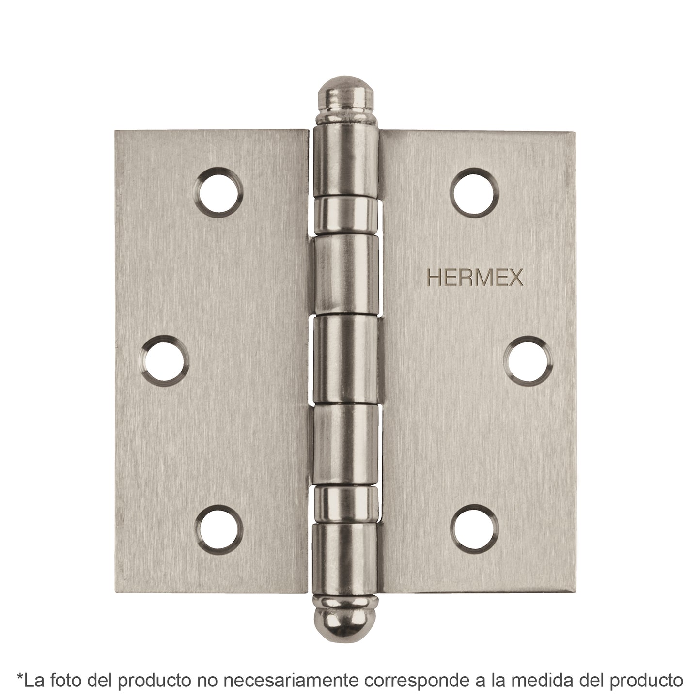 Bisagra cuadrada 2-1/2' acero inox, cabeza redonda, Hermex BC-254R 43221 MM00