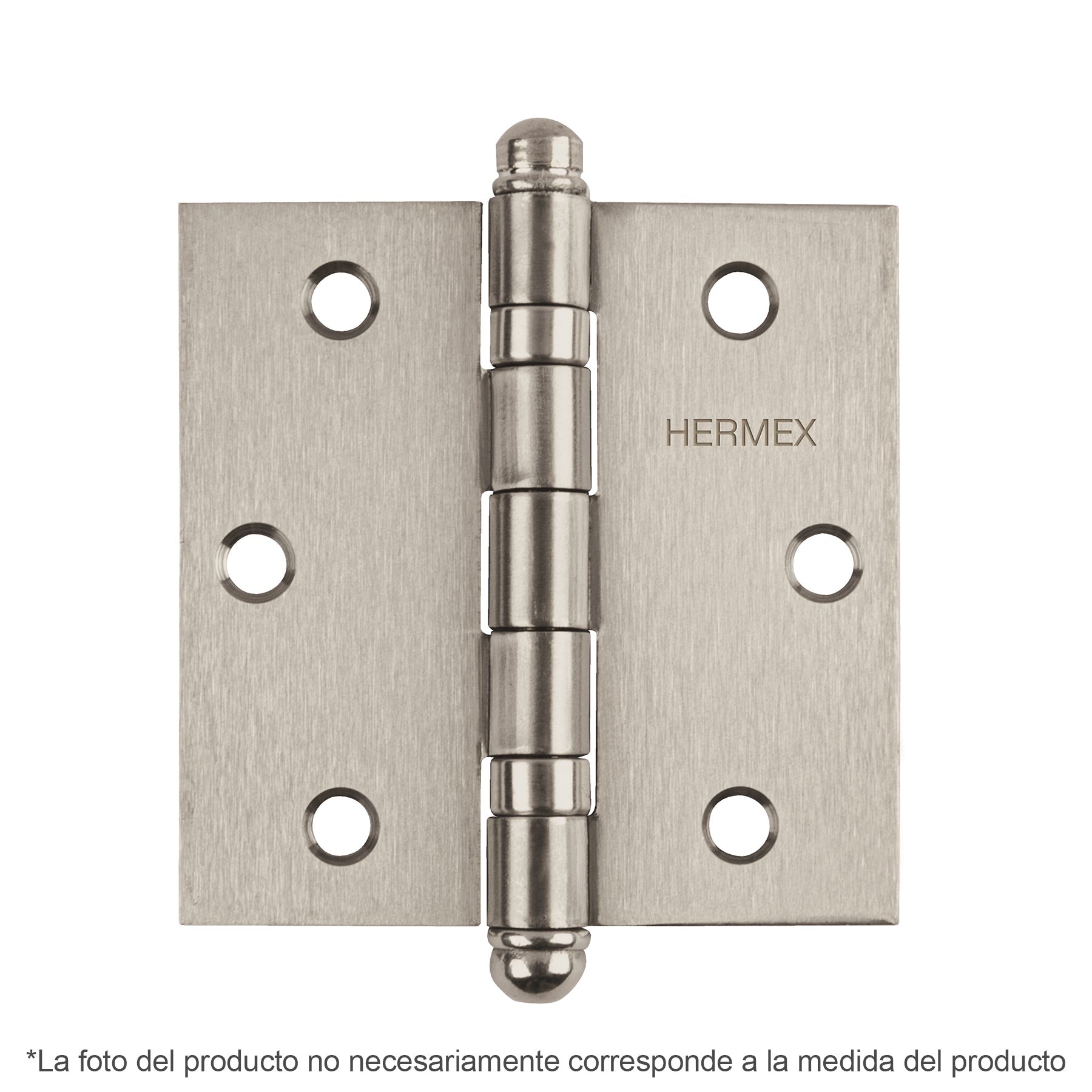 Bisagra cuadrada 2-1/2' acero inox, cabeza redonda, Hermex BC-254R 43221 MM00