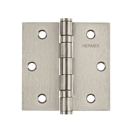 Bisagra cuadrada 3' acero inox, cabeza plana, Hermex BC-304P 43227 MM00