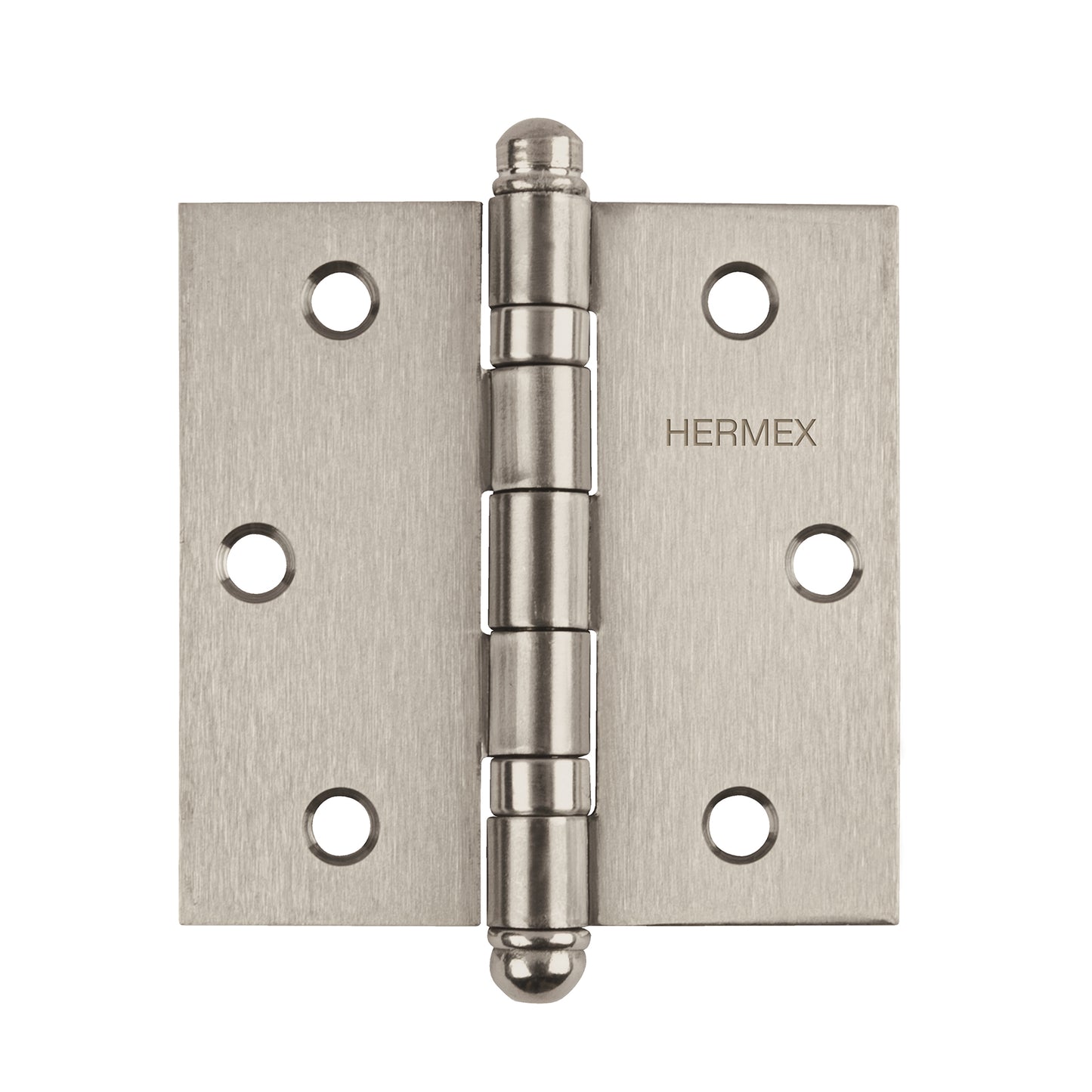 Bisagra cuadrada 3' acero inox, cabeza redonda, Hermex BC-304R 43222 MM00