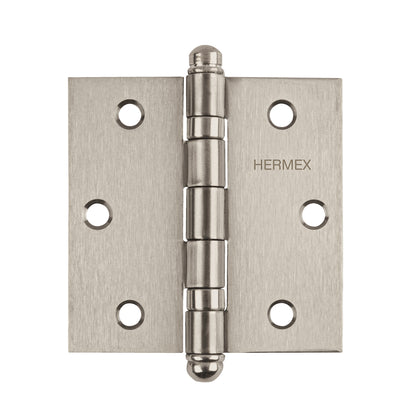 Bisagra cuadrada 3' acero inox, cabeza redonda, Hermex BC-304R 43222 MM00