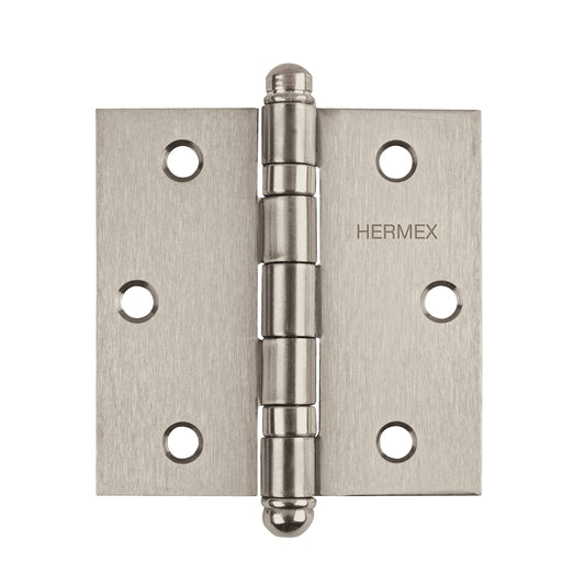 Bisagra cuadrada 3' acero inox, cabeza redonda, Hermex BC-304R 43222 MM00