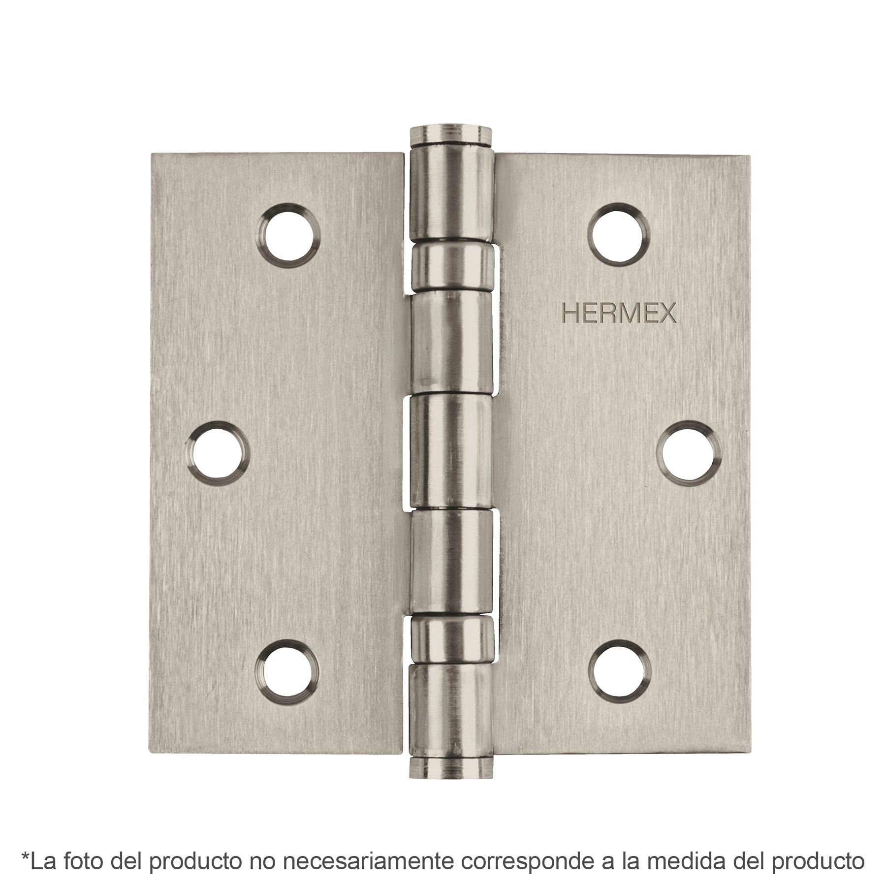 Bisagra cuadrada 3-1/2' acero inox, cabeza plana, Hermex BC-354P 43228 MM00