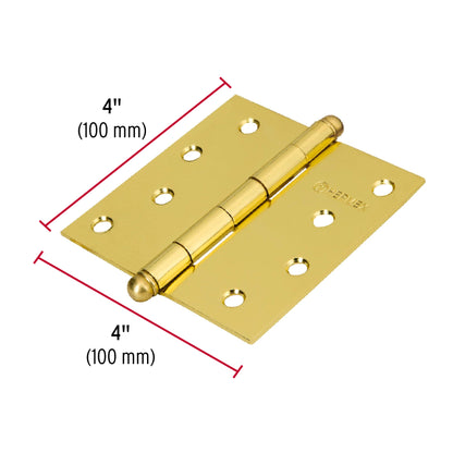 Bisagra cuadrada 4' a. latonado, cabeza redonda, Hermex BC-401R 43234 MM0