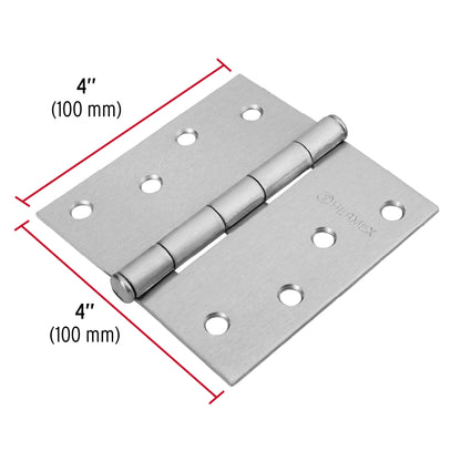 Bisagra cuadrada 4', cromo mate, cabeza plana, Hermex BC-403P 43263 MM0