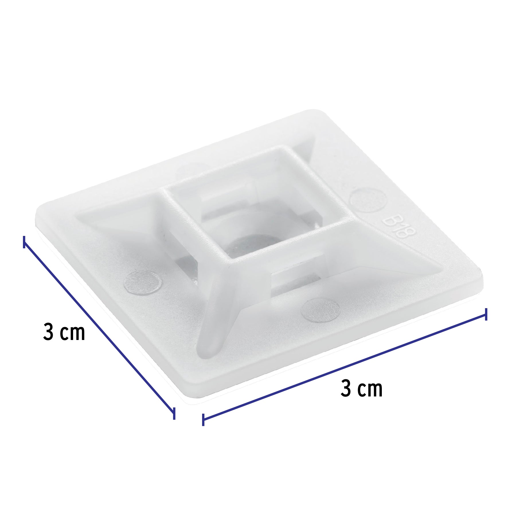 Bolsa con 10 bases autoadheribles de 3 x 3 cm para cinchos BCIN-30 49971 MM00