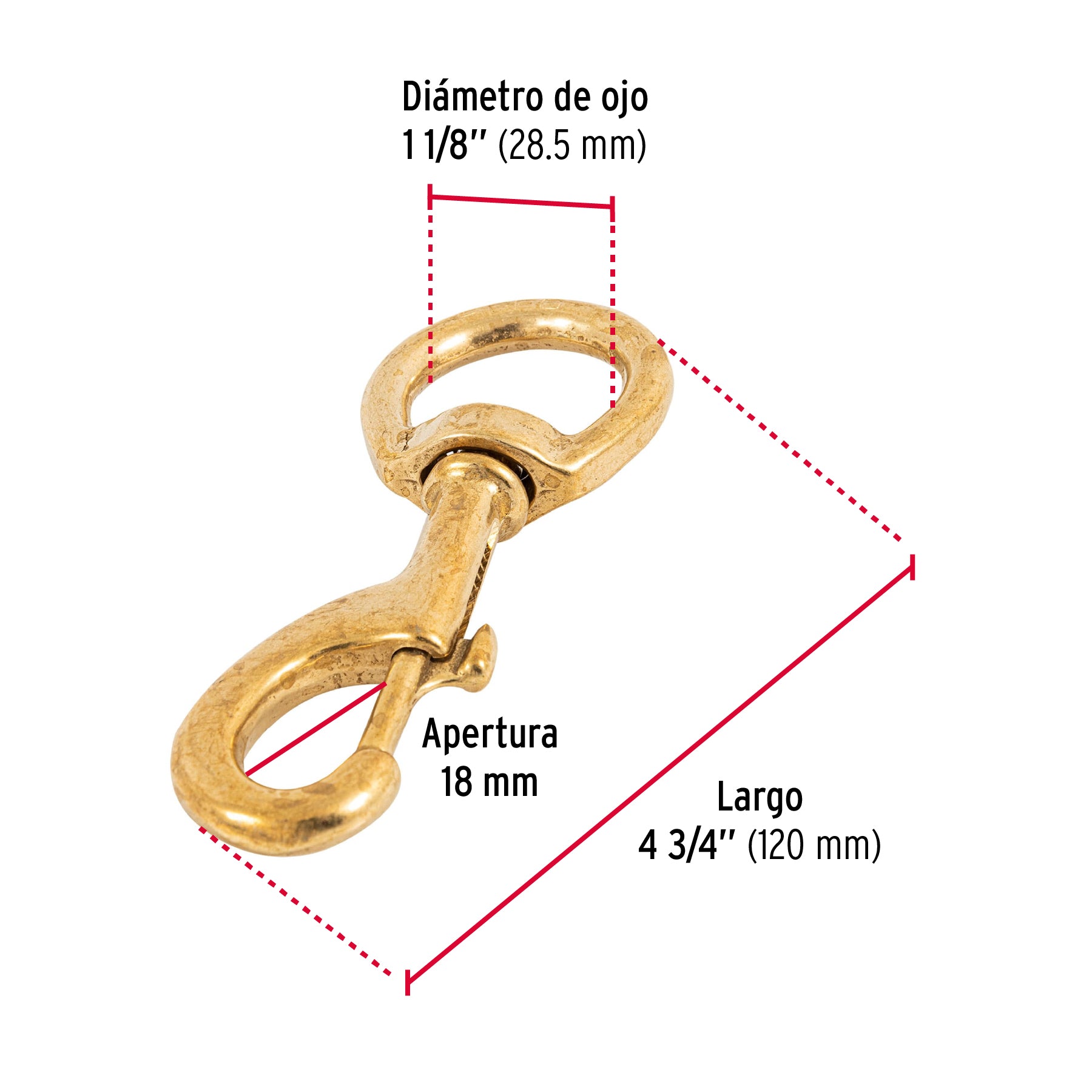 Bandola destorcedora de latón 1-1/8', Fiero BDL-1-1/8 44048 MM00