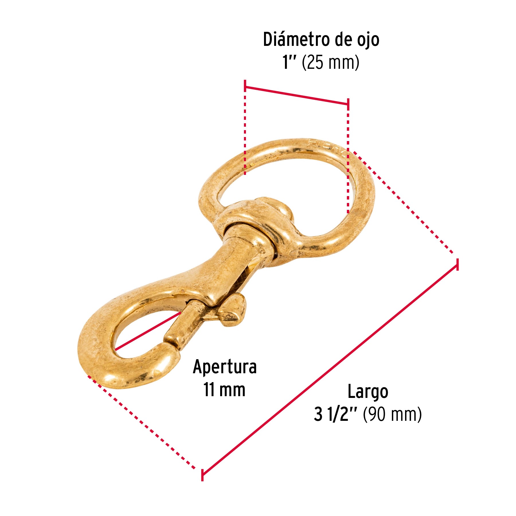 Bandola destorcedora de latón 1', Fiero BDL-1 44047 MM00