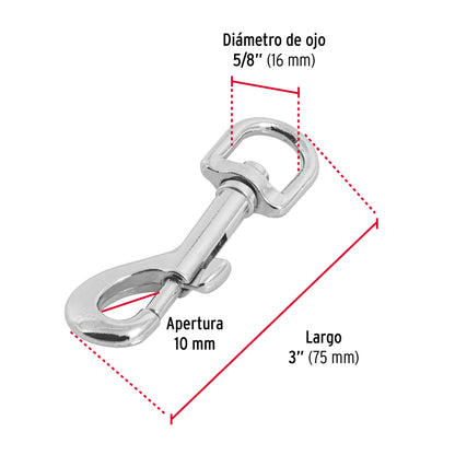 Bandola de zinc de 5/8' giratoria, Fiero BDZ-3-1/2 44031 MM00