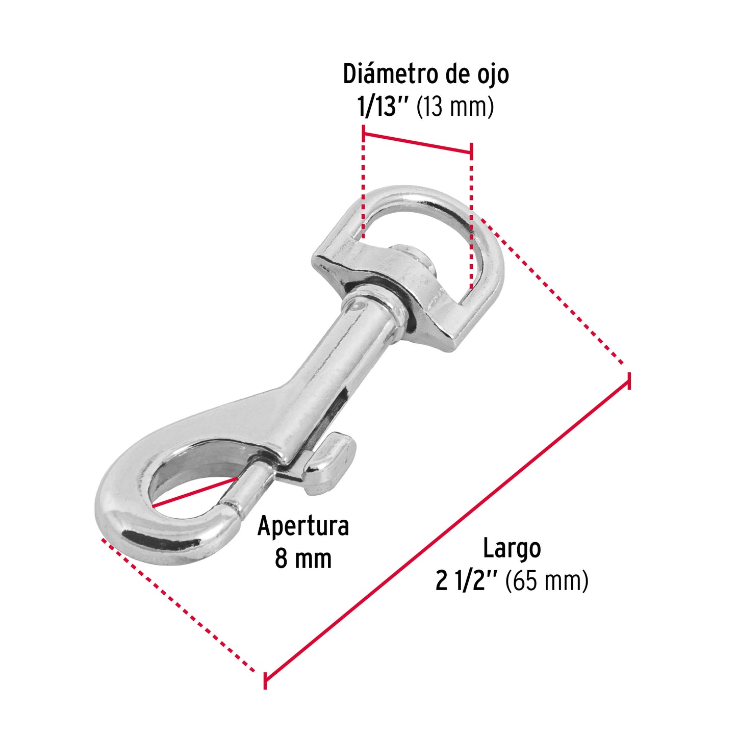 Bandola de zinc de 1/2' giratoria, Fiero BDZ-3 44030 MM00