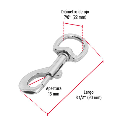 Bandola de zinc de 7/8' giratoria, Fiero BDZ-4 44032 MM00