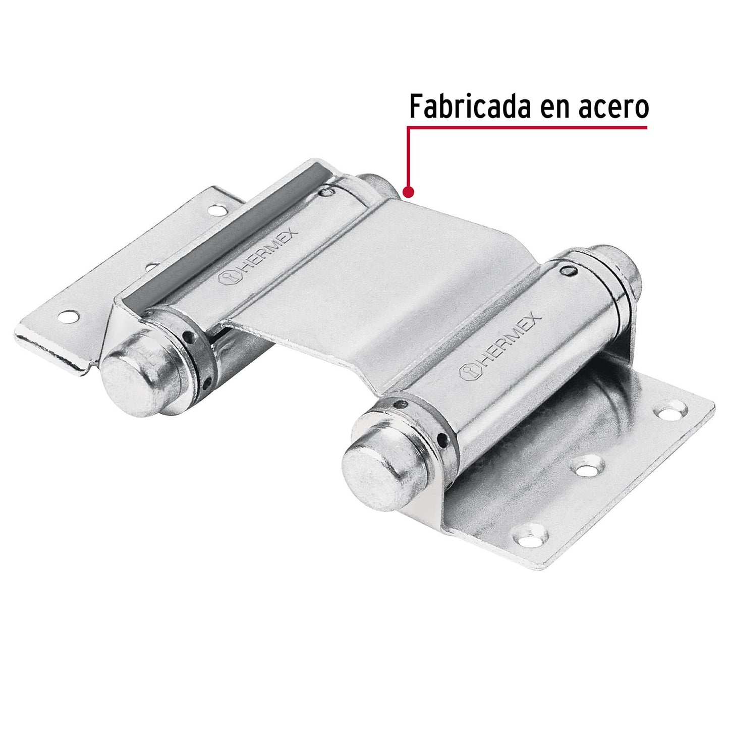 Bisagra de doble acción 3' acero cromado, Hermex BID-303 43183 MM00