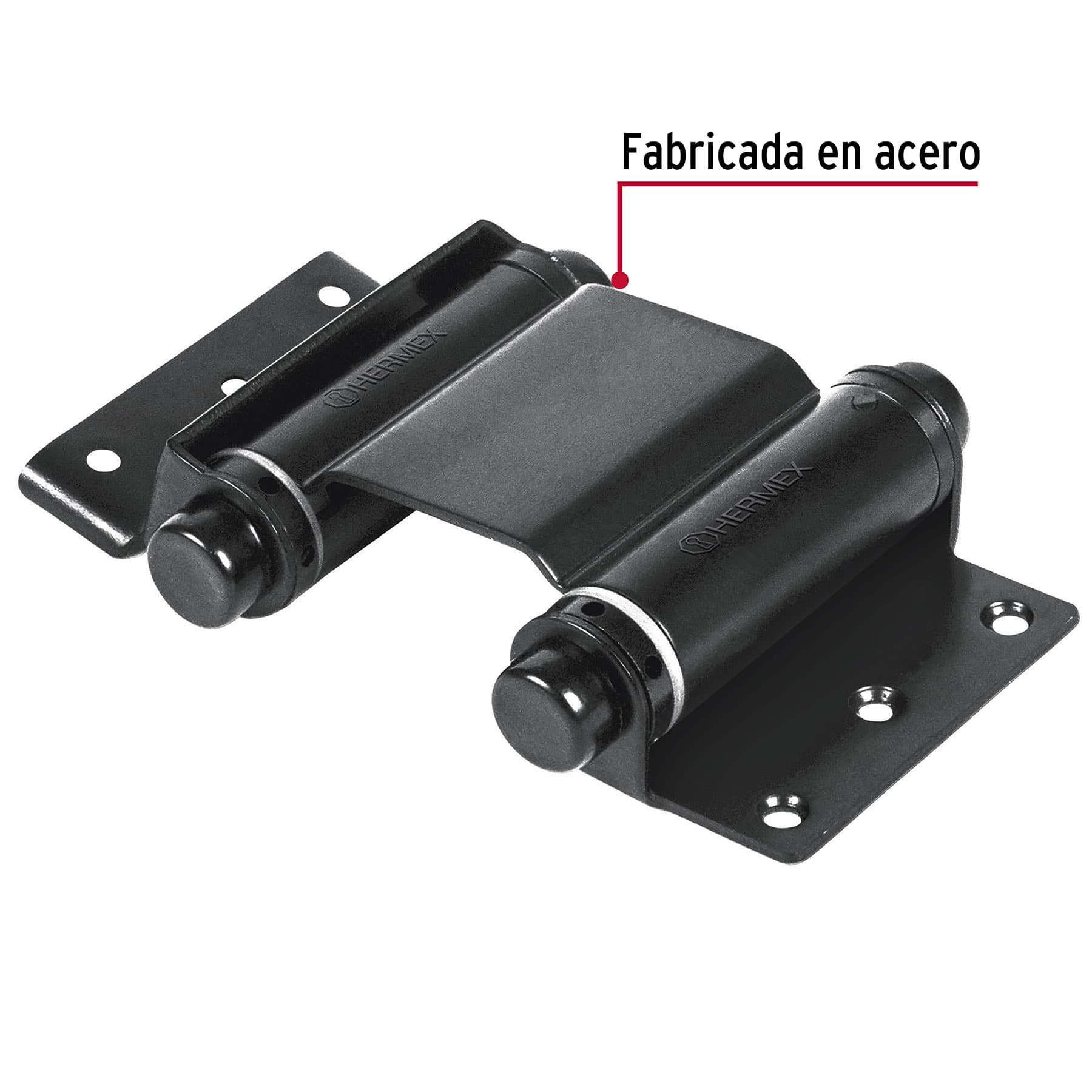 Bisagra de doble acción 3' acero negro, Hermex BID-306 43184 MM00