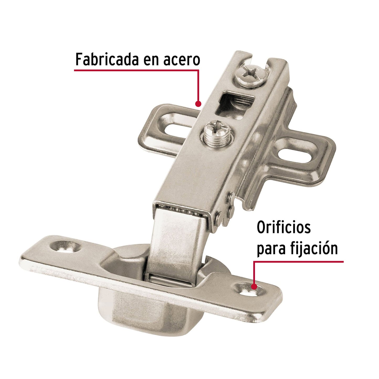 Bolsa c/2 bisagras bidimensionales de 110° cobertura media BIDI-110M 43161 MM0