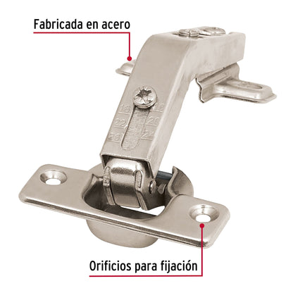 Bolsa c/2 bisagras bidimensionales de 135° cobertura interna BIDI-135 43162 MM0