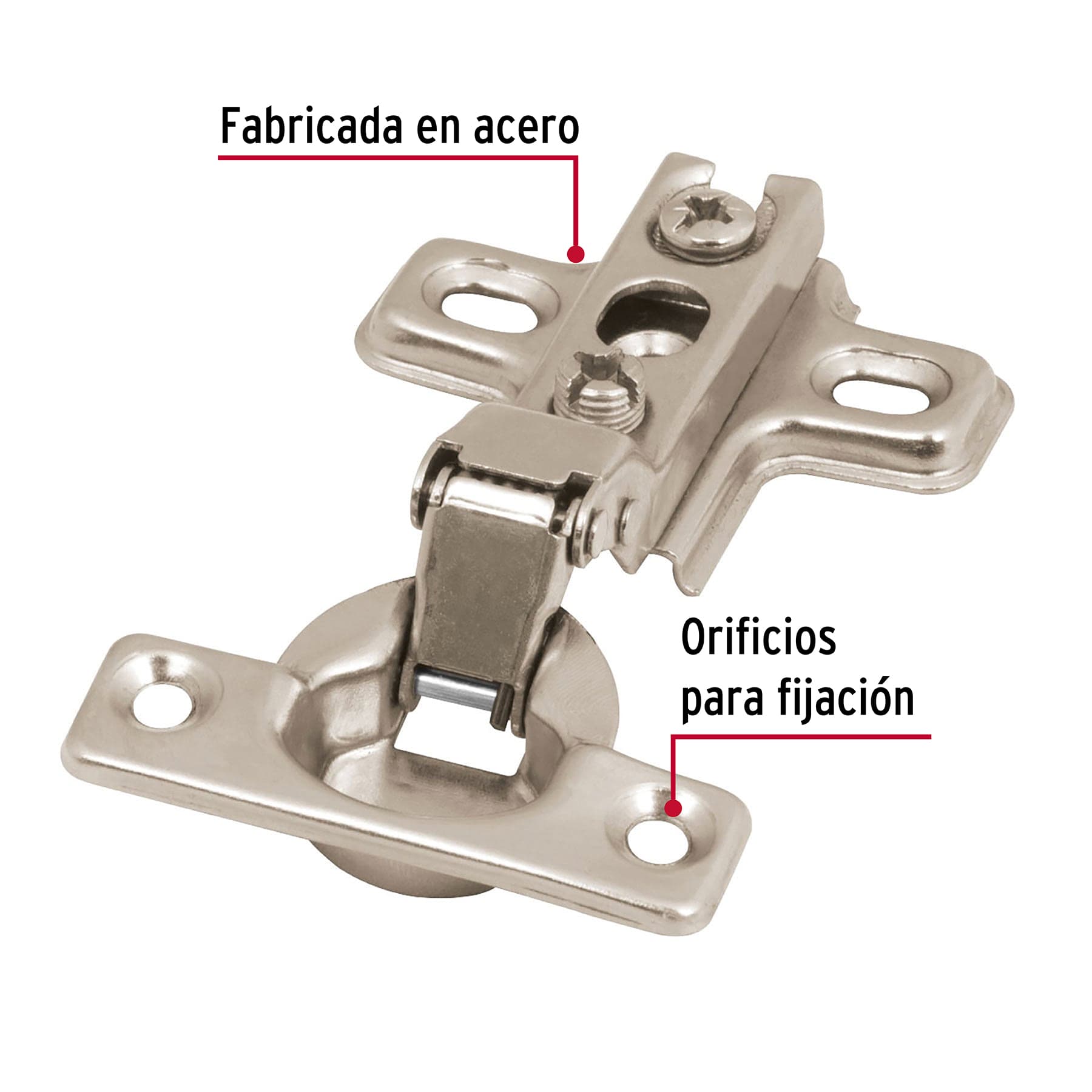 Bolsa c/2 bisagras bidimensionales de 95° cobertura media BIDI-95M 43160 MM0