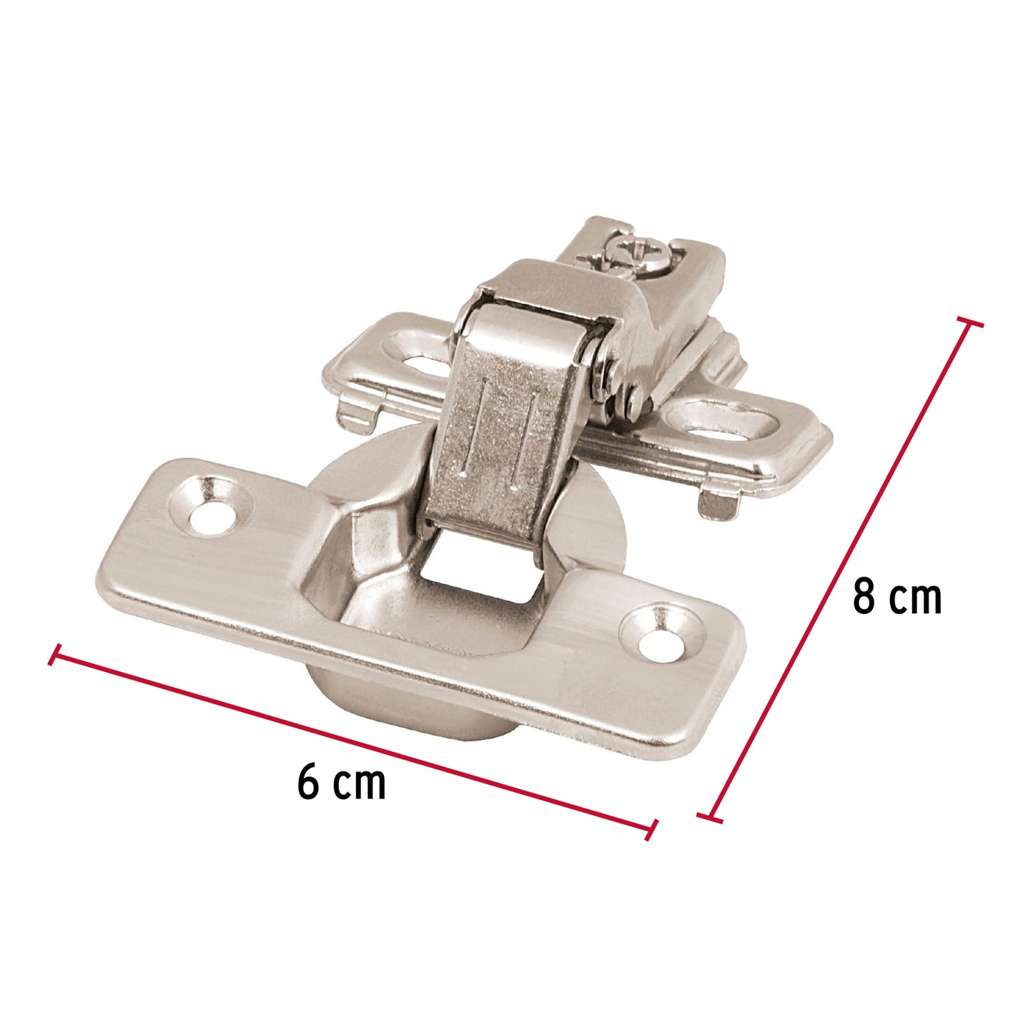 Bolsa c/2 bisagras bidimensionales de brazo corto,c completa BIDI-FF 43164 MM0