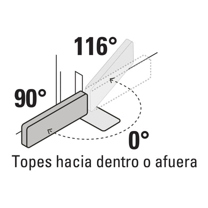 Bisagra de piso doble acción, acero latonado, Hermex BIP-151 43180 MM0