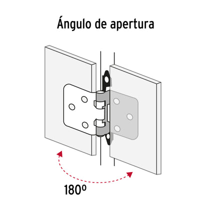 Bolsa con 2 bisagras parche de 7cm, latón antiguo, Hermex BIPA-72 49206 MM0