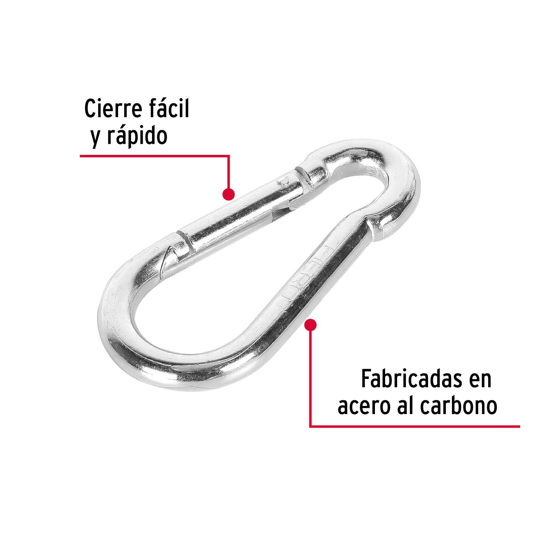 Bandola mosquetón de acero 3/8', Fiero BMA-3/8 44040 MM00