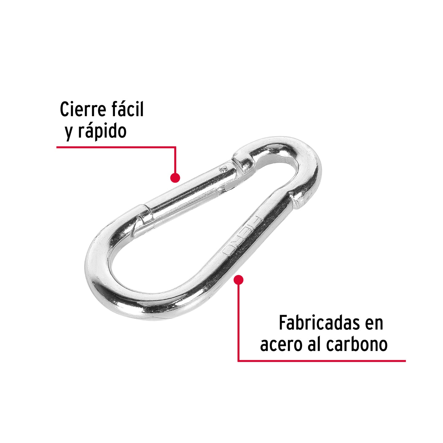 Bandola mosquetón de acero 5/16', Fiero BMA-5/16 44039 MM00