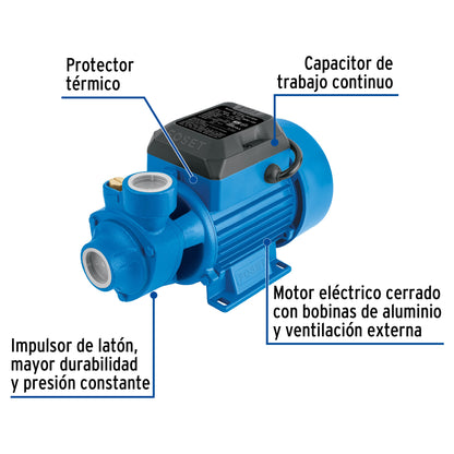 Bomba periférica 1/2 HP, altura máxima 30 m, Foset BOAP-1/2F2 46237 MM1