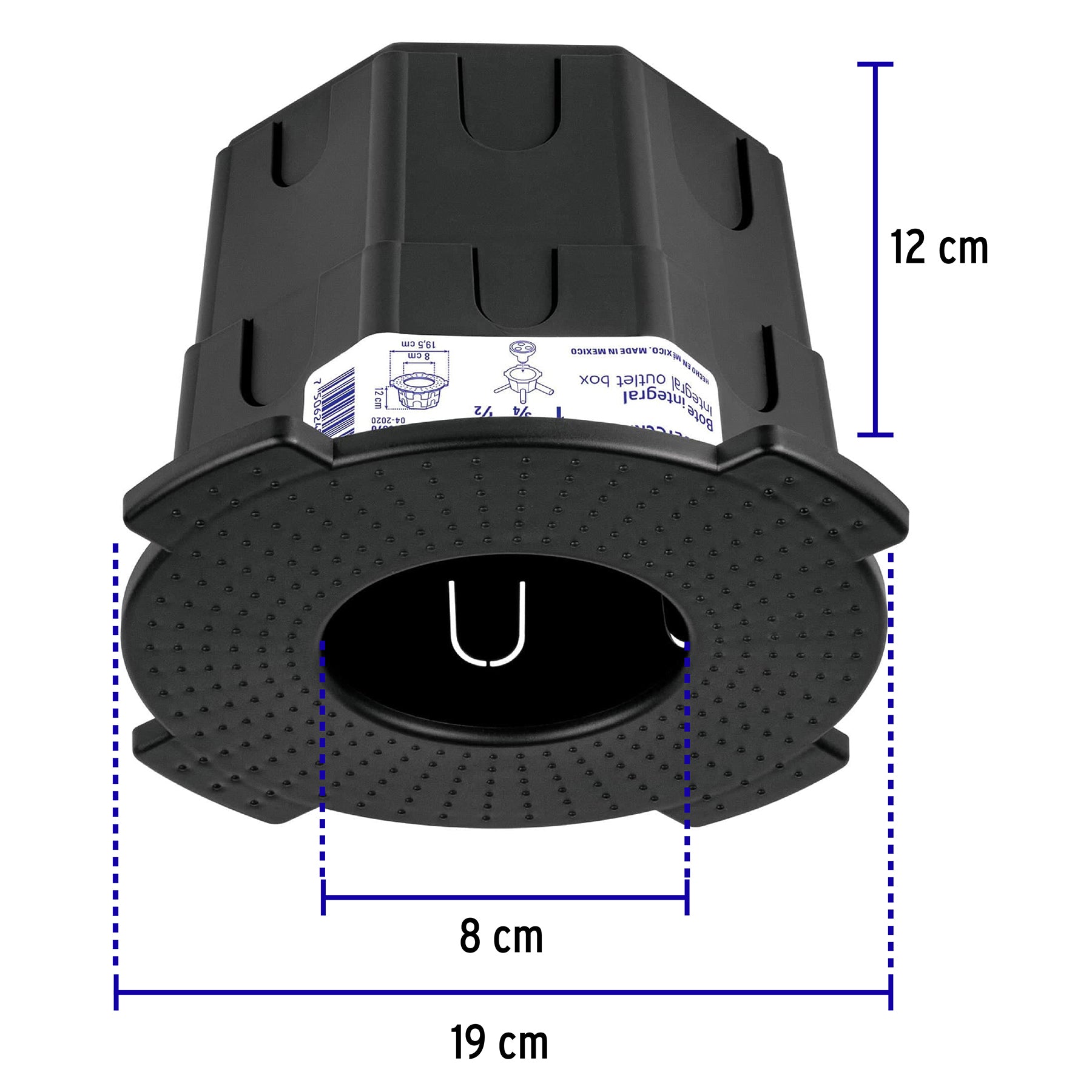 Bote integral de 12 cm, aro interno de 8 cm, Volteck BOIN-1208 48370 MM00