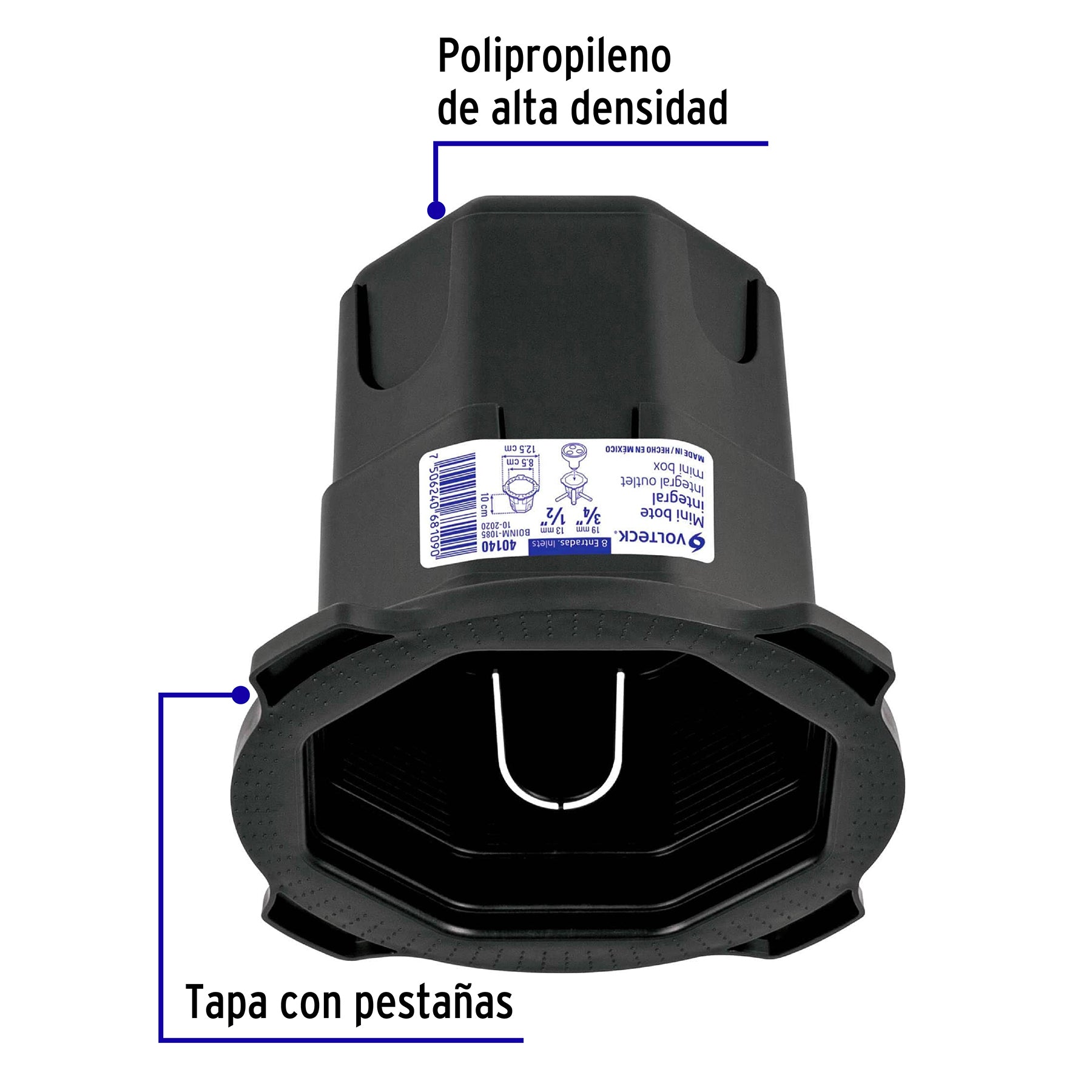 Mini bote integral 10 cm, aro interno de 8.5 cm, Volteck BOINM-1085 40140 MM00