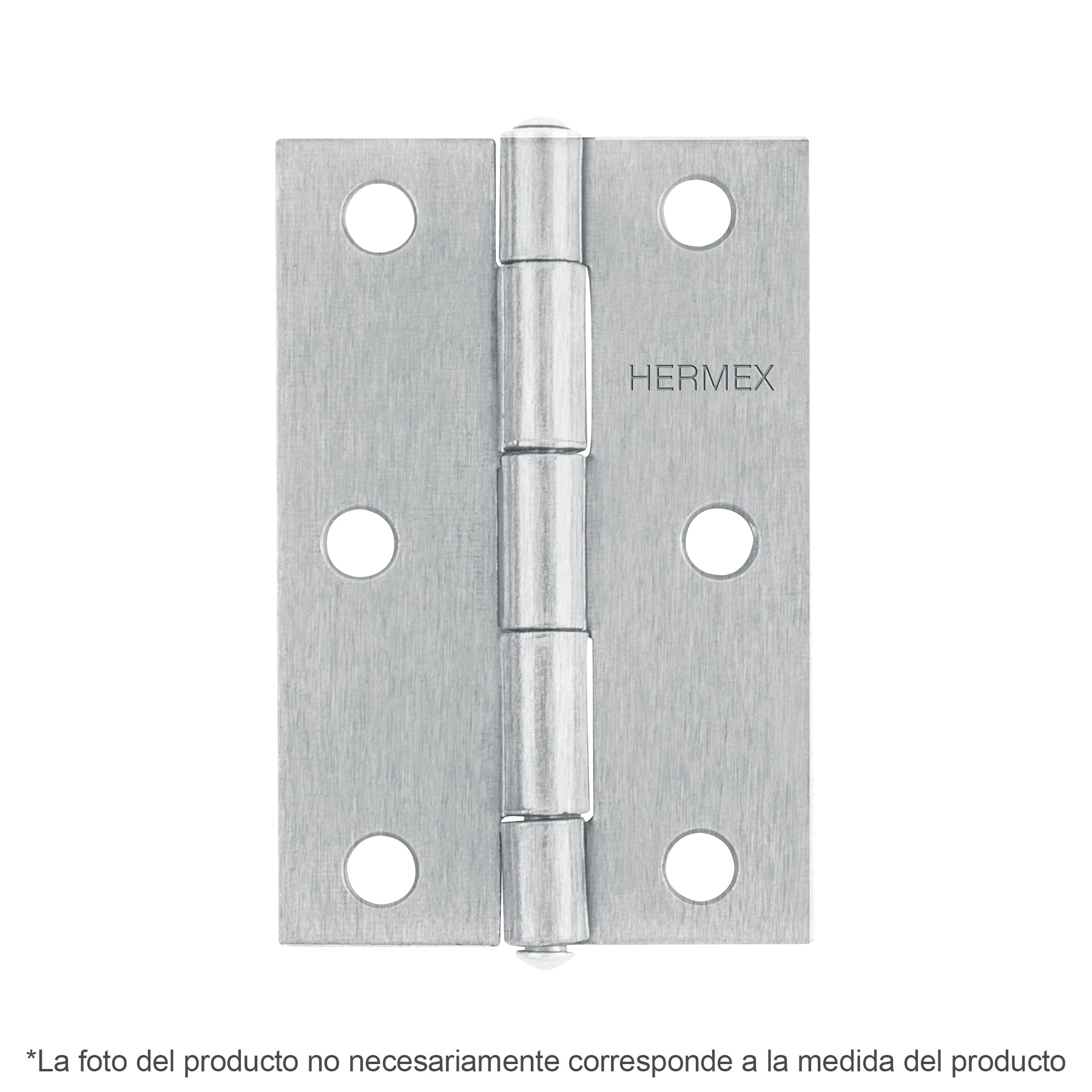 Bisagra rectangular 1' acero pulido, Hermex BR-100 43185 MM0